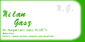 milan gasz business card